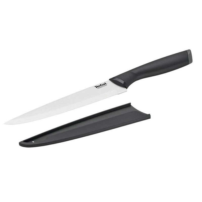 Tefal Comfort Slicing Knife 20cm Ideal For Slicing & Chopping All Types of Food High Performance Stainless Steel K2213704