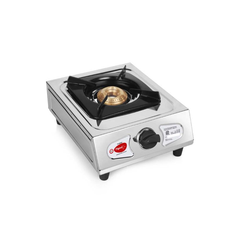 Pigeon Gas Cooker 1 Burner Stainless Steel Gas Stove Manual Ignition Heat resistant knobs Rust-proof Classic