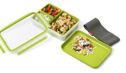 Tefal Masterseal Food Storage 1.2L With Compartments Air Tight Plastic Container Lunchb