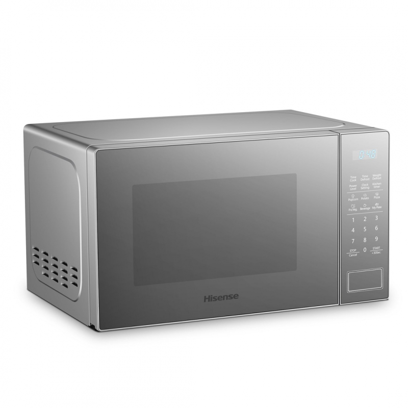 Hisense Microwave 20L 700W Solo Digital Touch Display, 6 Levels, Push Button, Mirror Finish H20MOMS11