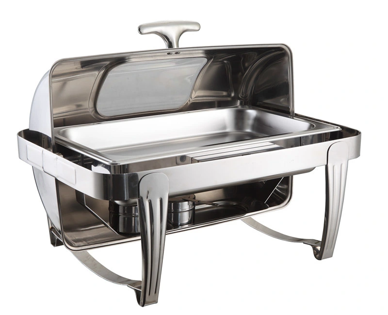 Commercial Chafing Dish With Glass Window Double 36117QT
