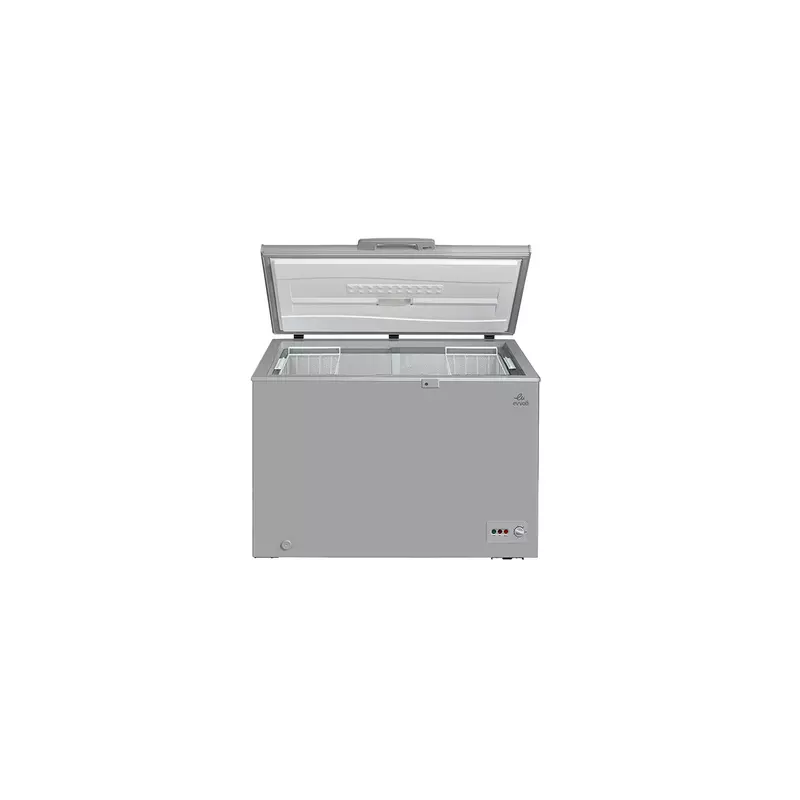 Evvoli Chest Freezer Defrost Easy to Clean 300L Silver EVCFM-300W