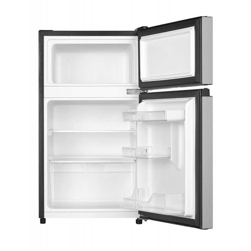 Hisense Refrigerator 87L Double Door Top Freezer, Compact Size, Energy Efficient, Functional Design, Modern Aesthetics, Silver H120TTS