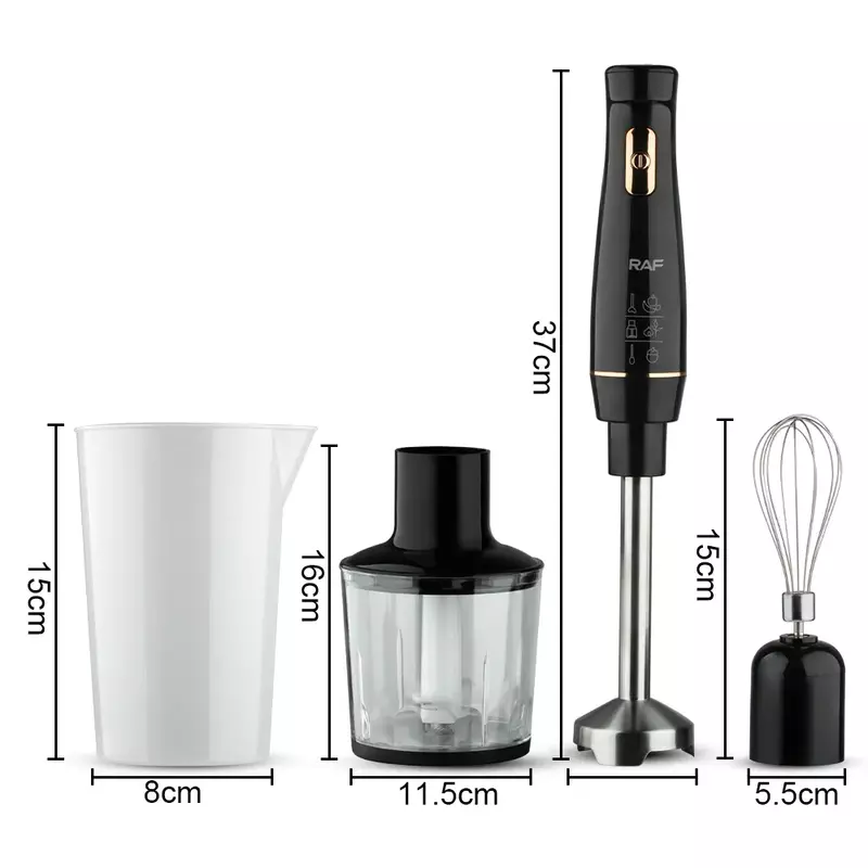 RAF 4 in 1Electric Blender Handheld Immersion 800w Hand Mixer for Kitchen Stainless Steam