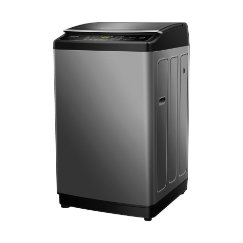 Hisense Washing Machine 11kg Automatic, Top Load, Bubble Clean, Soft-Closing Lid, Smart Fuzzy Logic, 3D Windmill Impeller, Titanium Silver WTJA1102T