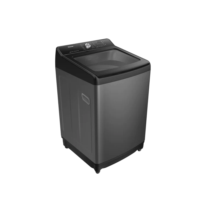 Hisense Washing Machine 18kg Top Loading, LED Display, Double Water Inlets, Smart Fuzzy Logic, Connect Life, Pre Soak Function, Self Programming Function Titanium Silver WT5T1825DT