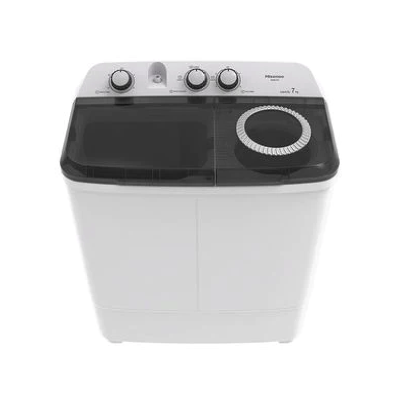 Hisense Washing Machine 8kg Manual, Twin Tub, Rust Proof, Plastic Body, Low Noise, White WSXL801