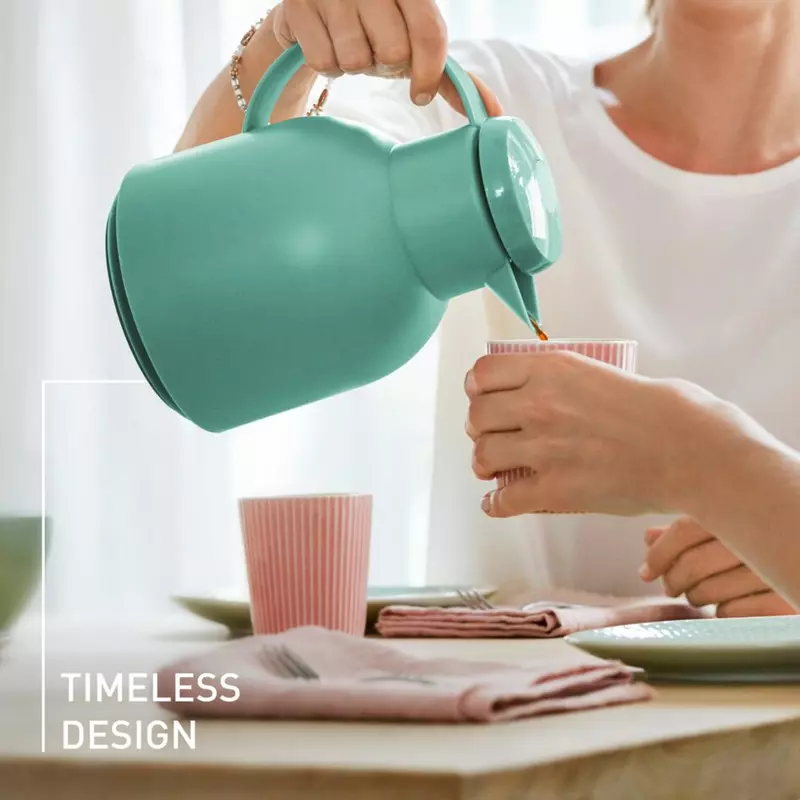 Tefal Samba Jug 1 Liter Green Isothermal Jug Translucent Vacuum Flask Plastic-Polypropylenex (PP) Glass Liner F4010210