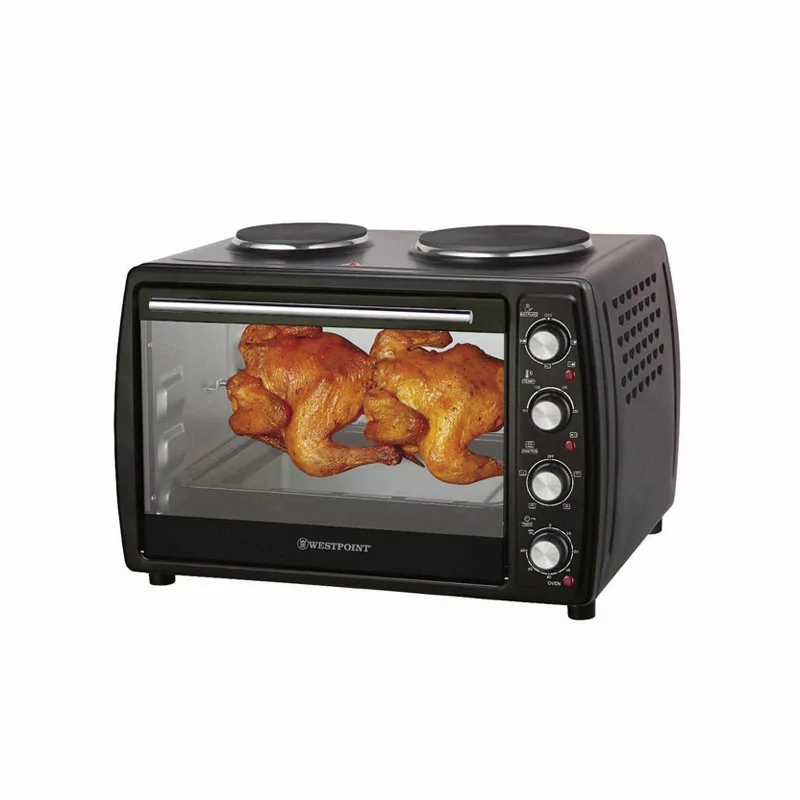 Westpoint Mini Oven 45L 2 Hotplate + Grill + Turnspit Black WOY-45215.4
