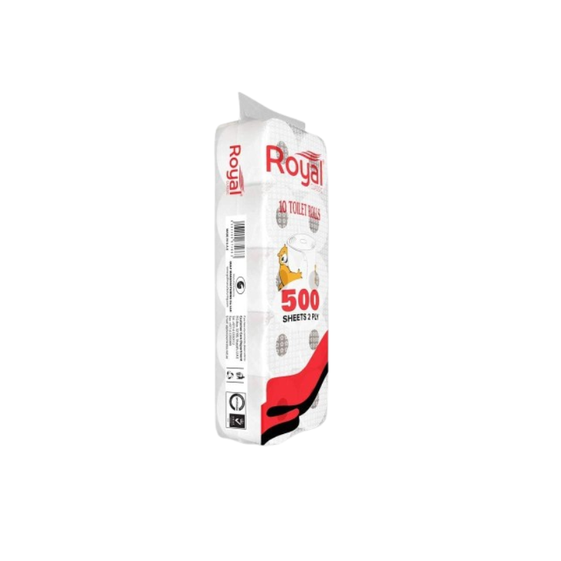 Royal Classic Toilet Roll 500 Sheets x 2 Ply (Pack of 10)