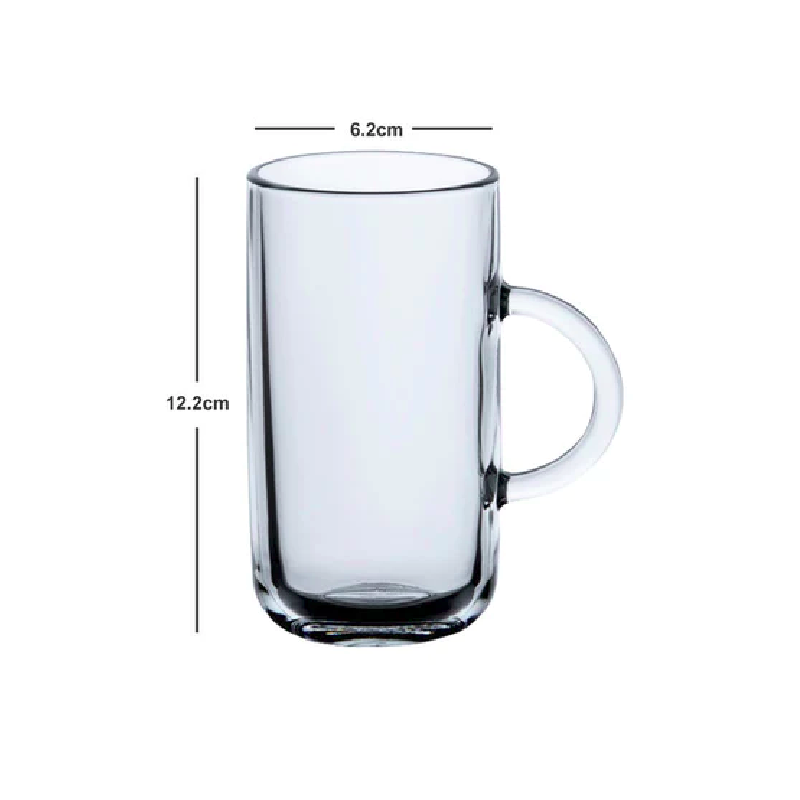 Pasabahce Iconic Glass Coffee Mug 270ml 6pcs 55743