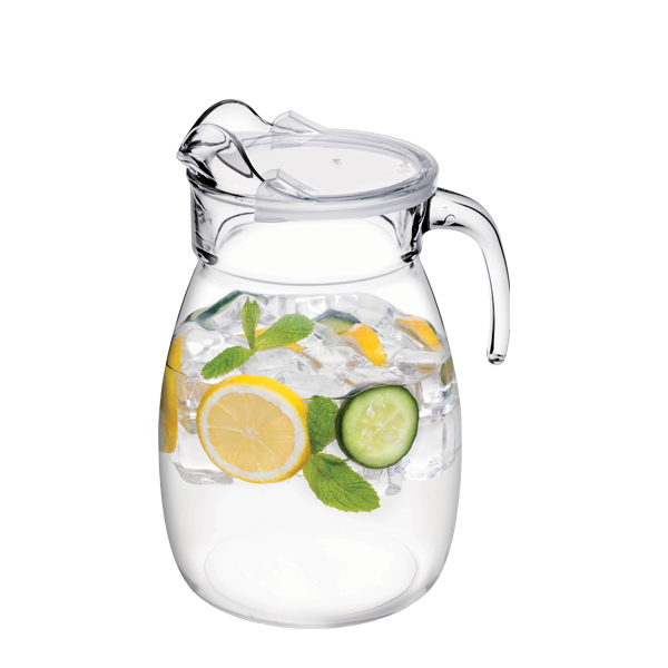 Pasabahce Glass Water Jug with Transparent Lid 2500ml Dishwasher, Freezer & Refrigerati...