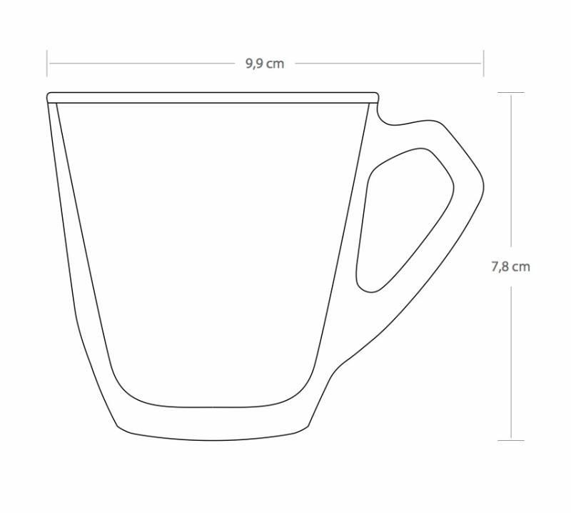 Pasabahce Mercan Mugs 160ml 6pcs Crystal Look, Refined Design and Dishwasher Safe 55733