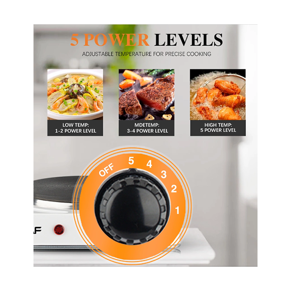 RAF Hotplate 8L 1000W Single, Uniform Heat, Simple Operation R.8010 A