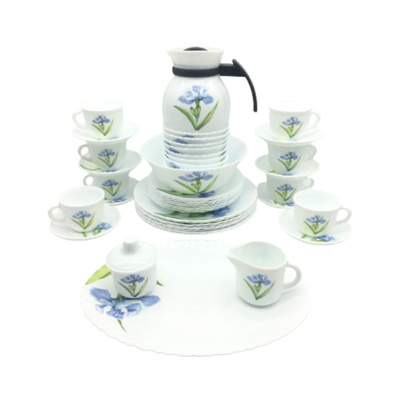 La Opala Dinner Set Royal Iris Classique 47 Pieces LR047