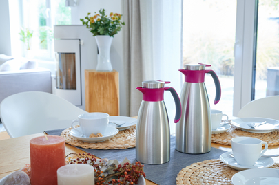 Tefal Carafe Thermos 1L Soft Grip Raspberry Vacuum Flask K3042114