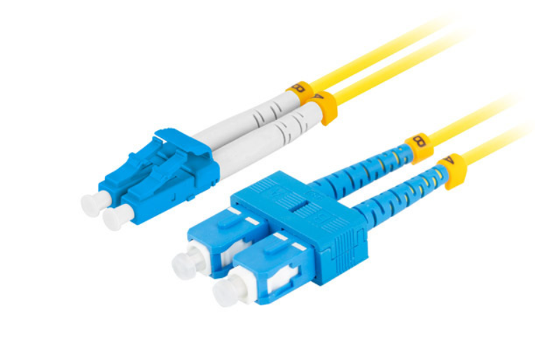 Fiber Optic Patch cords LC/UPC-SC/UPC Single Mode Duplex 3 Meters G657A1-LSZH