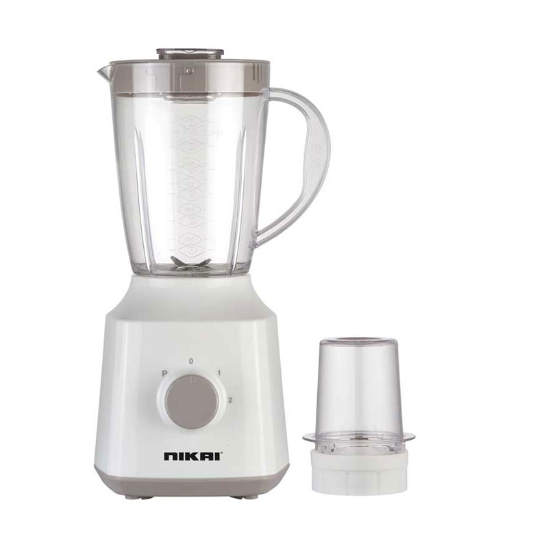 Nikai Blender 1.5L 1mill 300W Jar Capacity 2 Speeds Pulse Function Unbreakable PC Jar Measuring Cup Stainless Steel Blades Perfect for Dry & Wet Fine Grinding Mixing & Juicing - NB1700T3