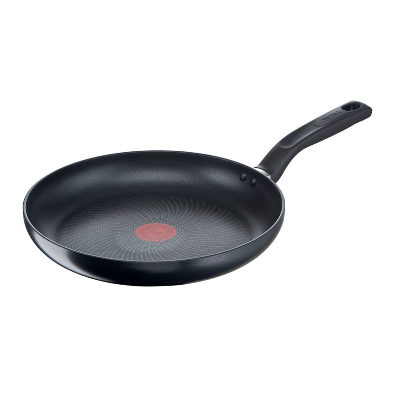 Tefal Total Induction Frypan 32cm Non Stick Thermo Signal Titanium Partials 100% Safe Frying Pan Black Aluminium G1520844