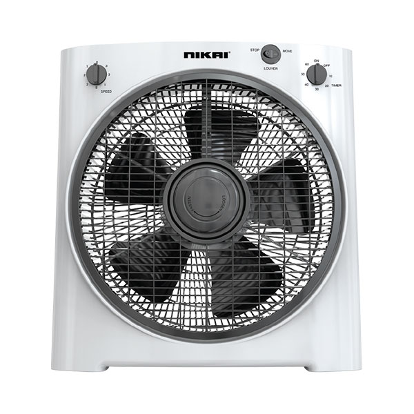 Nikai Box Fan 12" Rotating Grill  With High Performance Copper Motor 5 PP Blade NF755N2