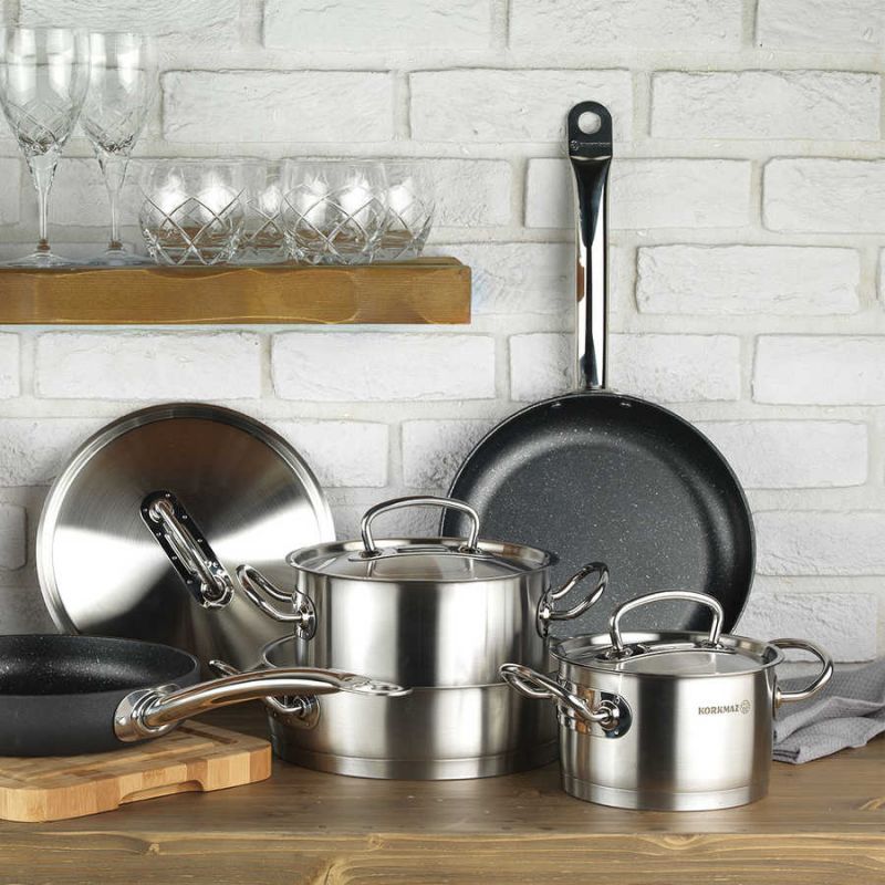 Korkmaz Proline Saucepan with Lid 20x12cm / 3.8L A1159