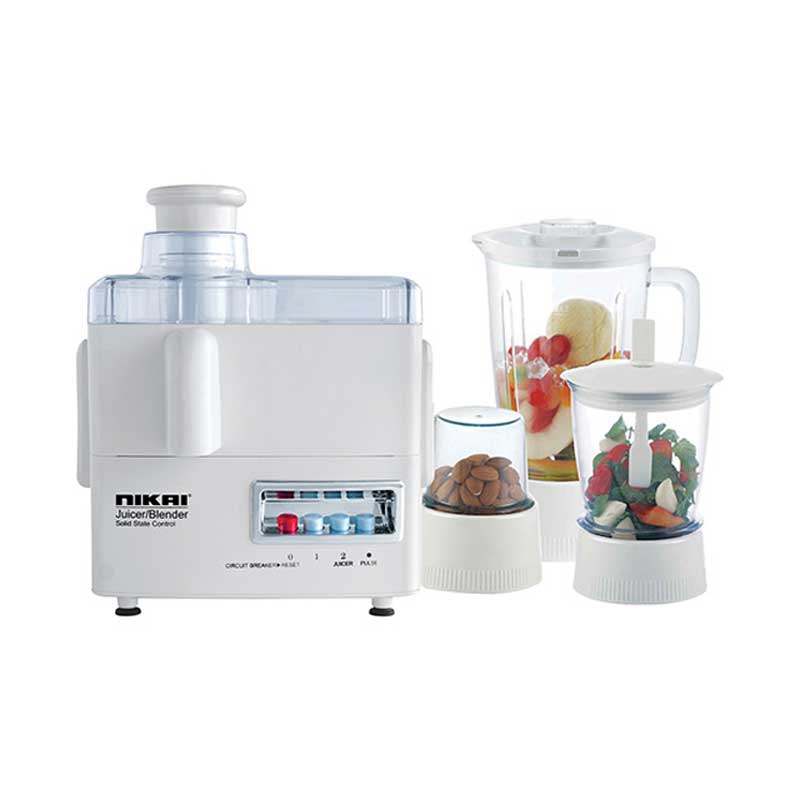 Nikai Juicer and Blender 4in1 300W 1.6L Juicer Blender Meat Chopper Grinder & Pulse Powerful Motor With Thermostat NFP1724N