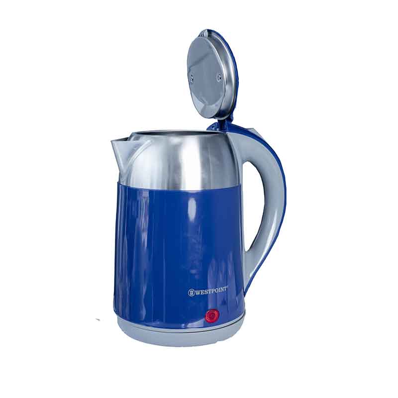 Westpoint Kettle 2L 2200W Stainless Steel Water Level Indicator Auto Switch Off 360 Rotative Base Card Storage Indicator Light WKTZ-201524.IB