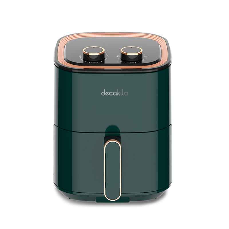 Decakila Air Fryer 3.5L Stainless Steel 1400W Single Coat Non Stick Pot 60 Minute Timer Automatically Shuts Off KEEC036V