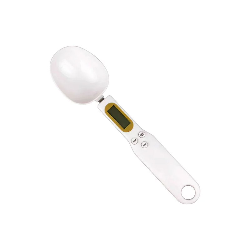 Electronic Digital Kitchen Measuring Spoon Scale 500g/0.1g Used for Milk Tea Flour Spices and Seasoning with LCD Display White