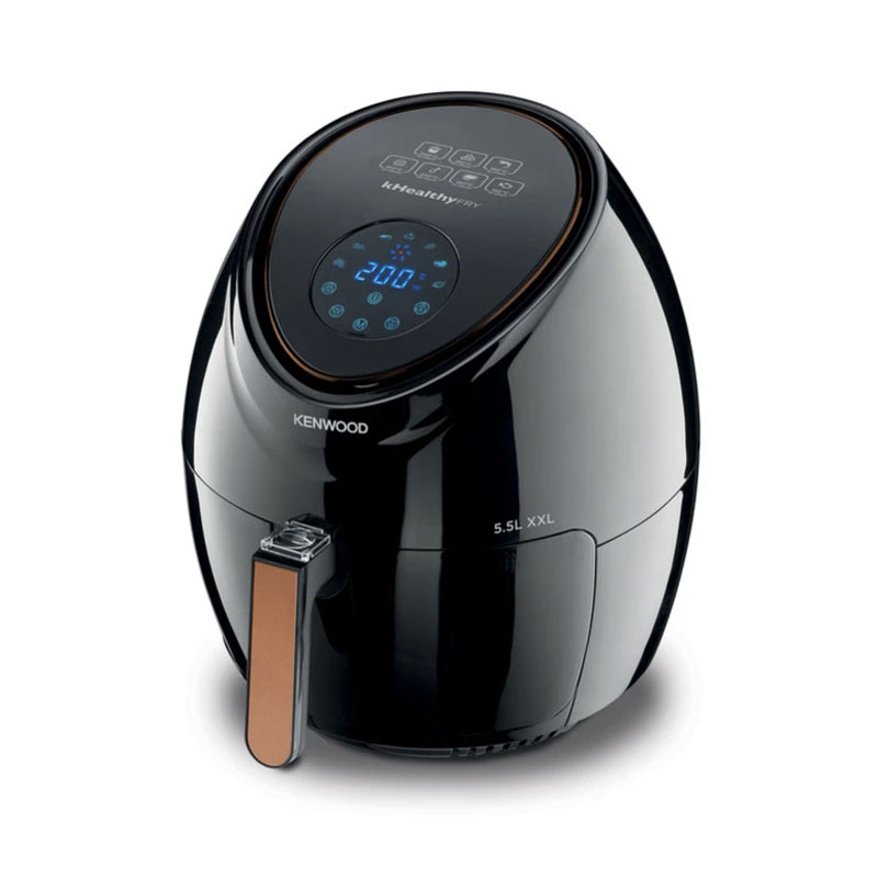 Kenwood Digital Air Fryer XXL 5.5L 2.4Kg 1800W With Rapid Hot Air Circulation For Frying Grilling Broiling Roasting Baking And Toasting HFP50.000BK