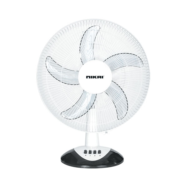 Nikai Table Fan 16" 41W High Performance Copper Motor Wide Angle Horizontal Oscillation 5 Leaf “AS” Transparent Blades NTF1638T1