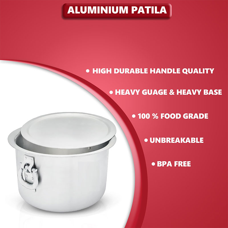 Nadstar Aluminium Sufuria 480L with Lid & Handle 59KG Gauge 5G 5.40MM Aluminium Tapela Patila with Handles Commercial Tope No.84