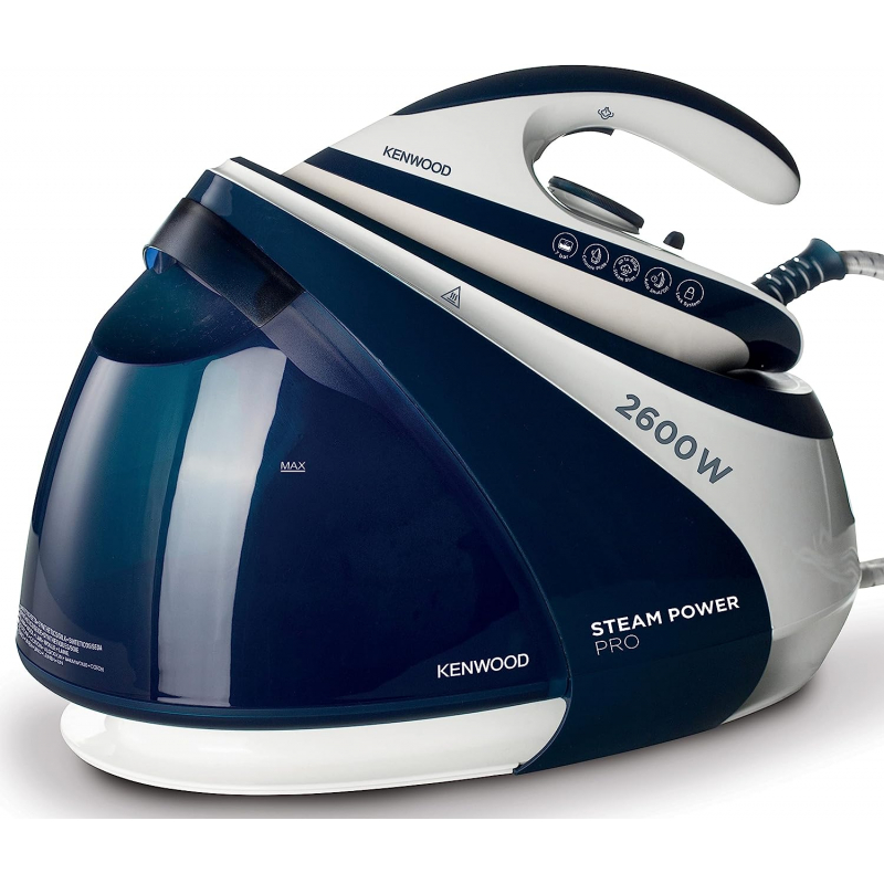 Kenwood Steam Iron Steam Station 2600W With 1.8L Water Tank Capacity Ceramic Soleplate 7 Bar Boiler Pressure 600G Steam Shot Anti Drip Auto Shut Off Self Clean BP SSP70.000WB