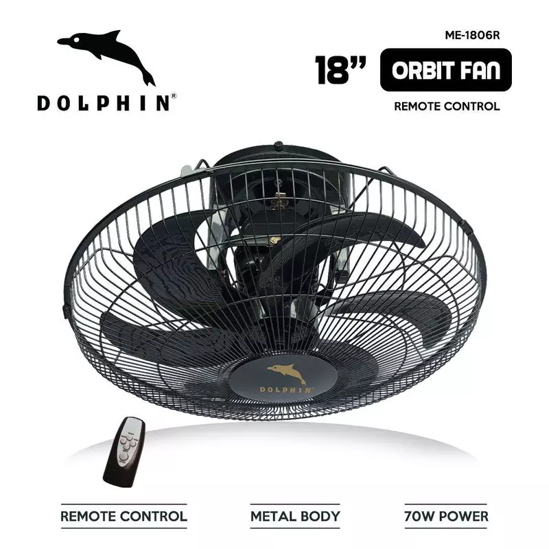 Dolphin Orbit Fan 18" 70W Power with Remote Control ME-1806R