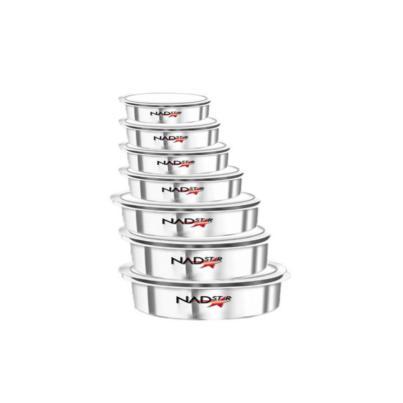 Nadstar Aluminium Sufuria 7pcs No Lid 24-25-26-27-28-29-30 Cookware Set Tope Cooking Pot for Commercial Use - Kitchen Heavy Duty