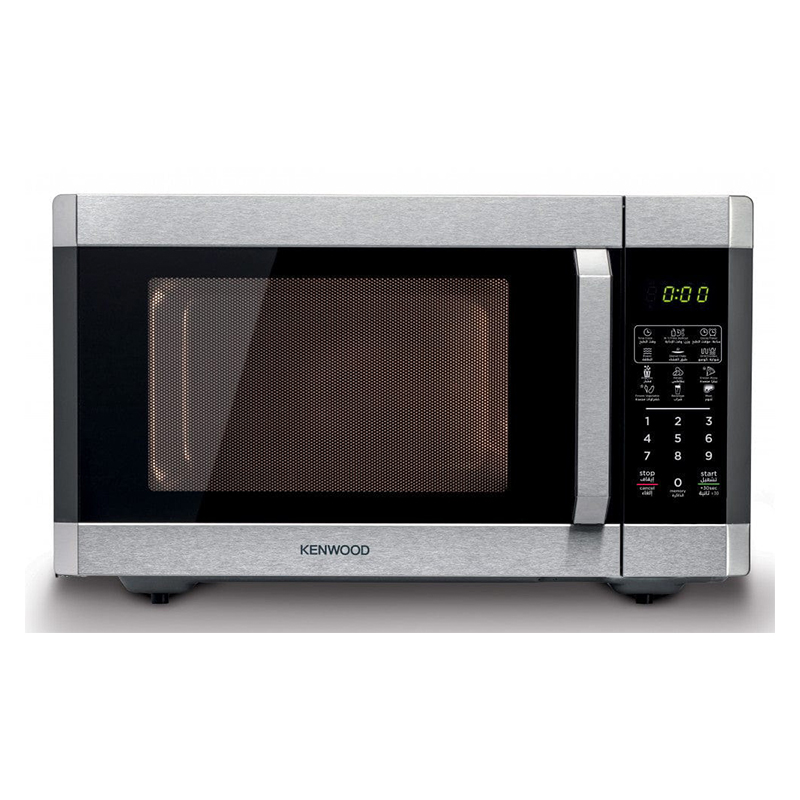 Kenwood 42L Microwave Oven with Grill Digital Display 5 Power Levels Defrost Function Stainless Steel Auto Menu 99 Minutes Timer Clock Function 1100W MWM42.000BK
