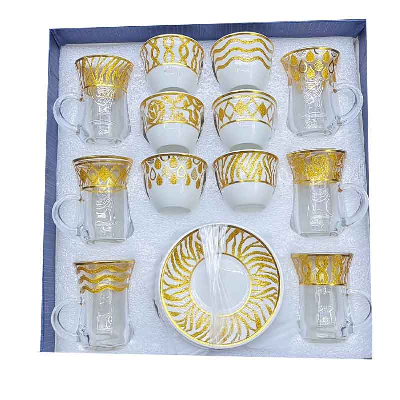 Nadstar Espresso Cup & Saucer Cawa Cup Golden Print 60ML 715-18