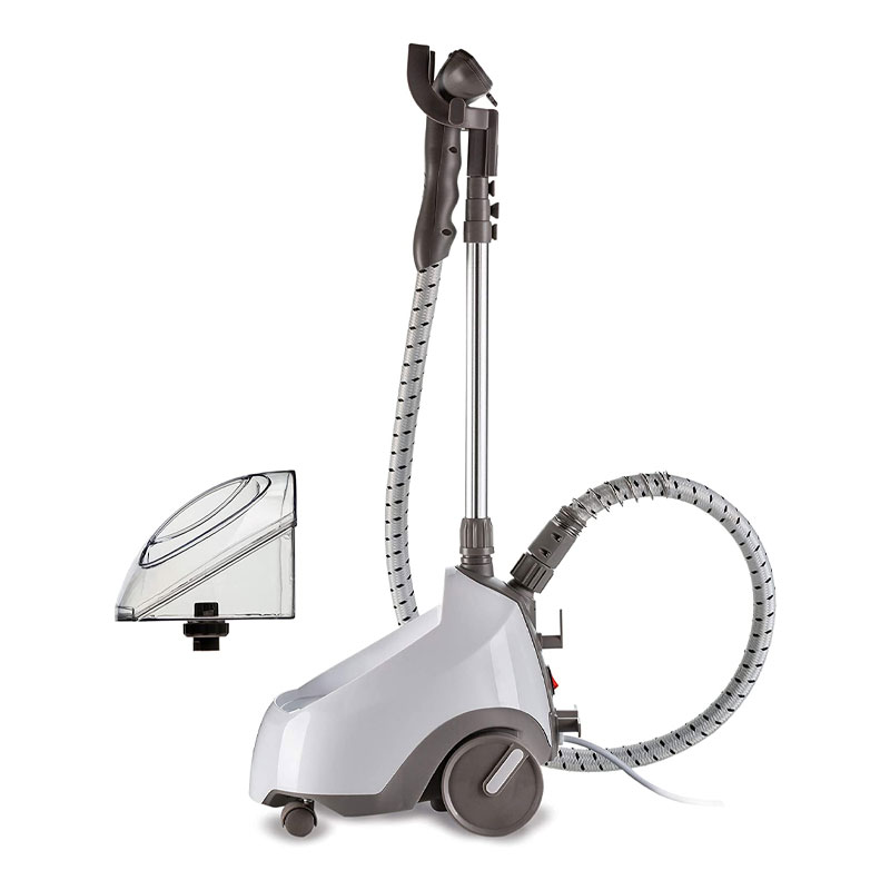 Kenwood Garment Steamer 1500W with 2L Water Tank Capacity Rotary Wheels Folding Rack Trouser Press Glove GSP65.000WH