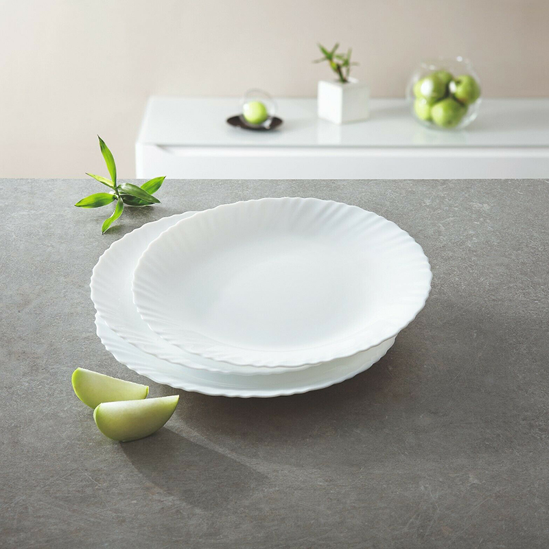 Luminarc Feston White Dinner Plate 27cm 6pcs P3978