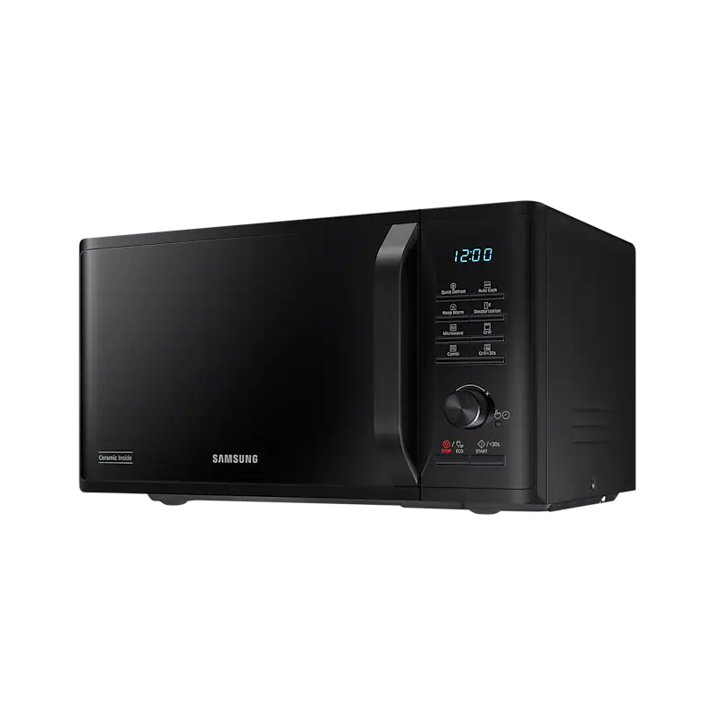 Samsung Microwave Oven 23L, 1250W, Grill, 6 Power Levels, Browning Plus Triple Distribution System, Auto Cook, Quick Defrost, Deodorization, Black MG23K3515AK/SG
