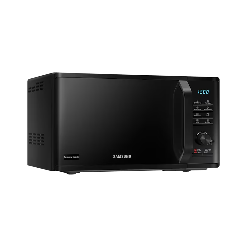 Samsung Microwave Oven 23L, 1250W, Grill, 6 Power Levels, Browning Plus Triple Distribution System, Auto Cook, Quick Defrost, Deodorization, Black MG23K3515AK/SG