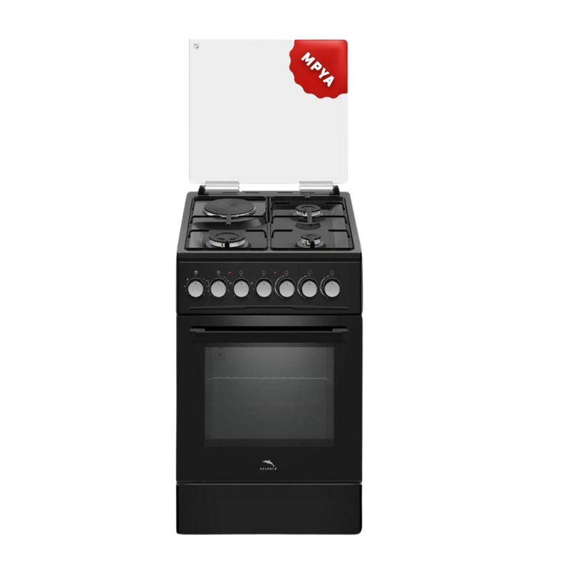 Dolphin Free Standing Cooking Range 50x60 3 Gas Burners 1 Electric Plate with Electric Oven FS05060b-3G1E/E