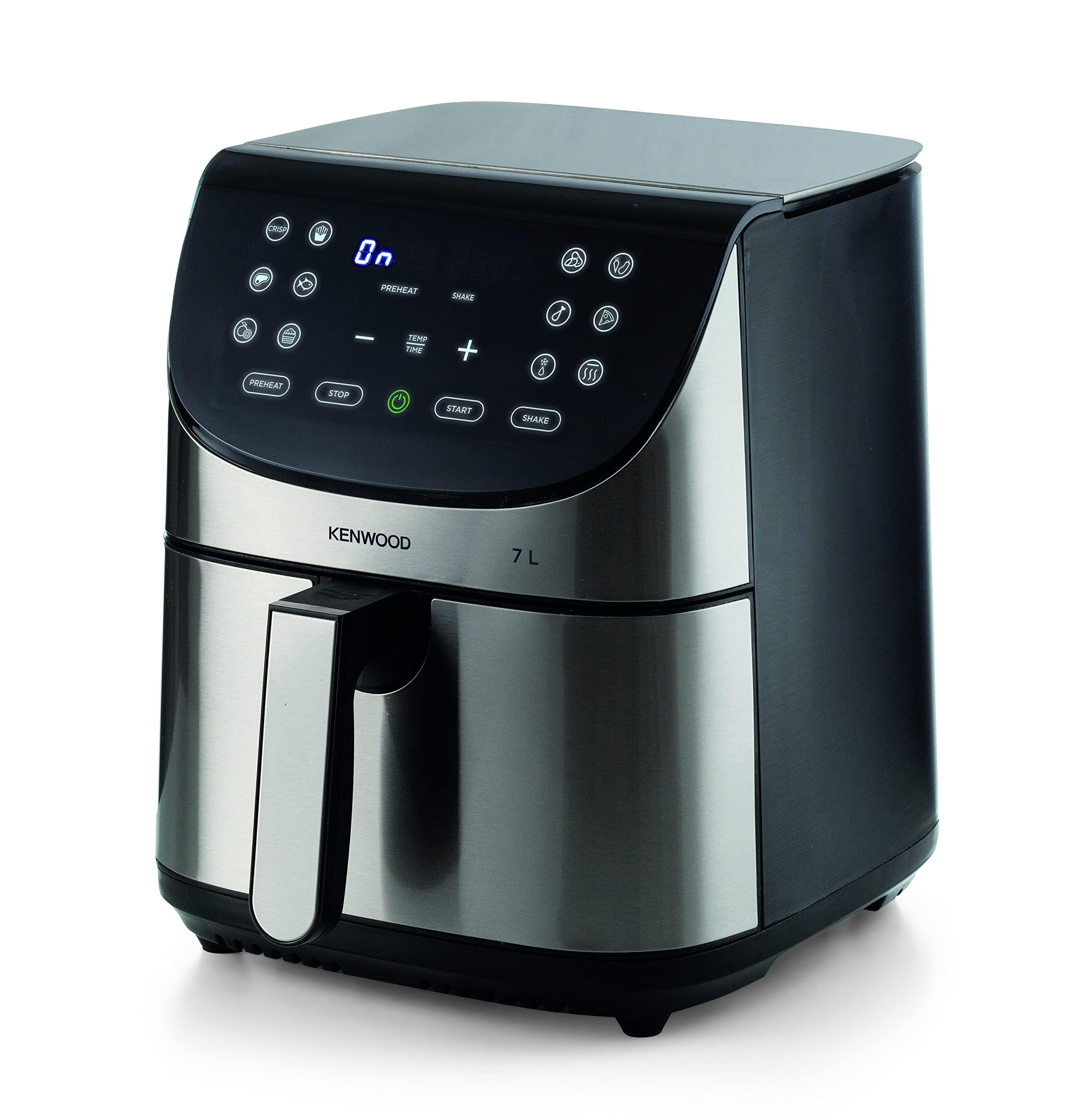 Kenwood Digital Air Fryer XXXL 7L 2.8KG 1800W with Max Crisp Function Recipe Book Rapid Hot Air Circulation for Frying Grilling Broiling Roasting Baking and Toasting HFM80.000SS