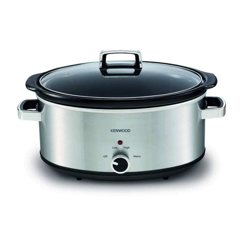 Kenwood Slow Cooker 6.5L Slow Rice Cooker with 3 Heat Settings (Low High & Warm) Preserves Flavour Herbs & Spices are Absorbed Well Meat Becomes Extremely Tender SCM70.000SS