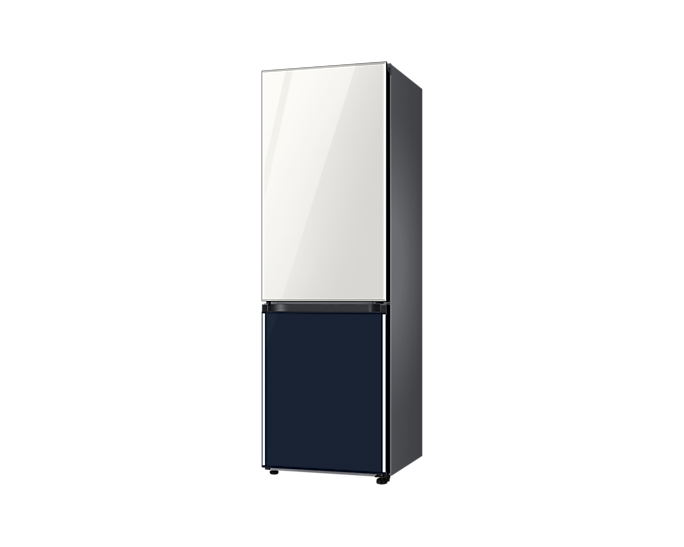 Samsung Refrigerator Glam 339L with Digital Inverter, Flat Design, Bottom Freezer, Bespoke, Metal Cooling, LED Lighting, DIT White and Navy RB33T307029