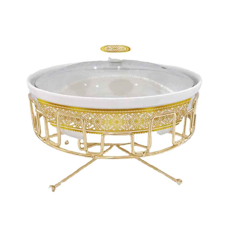 Nadstar Chafing Dish for Buffet Stoves Made of Ceramic Soup Pot Porcelain Food Serving 236-61