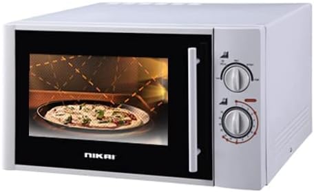 Nikai Microwave 30L 900W Solo Manual 5 Power Levels Child Lock DeFrost Setting Kitchen Timer Pull Handle Cooking End Signal NMO3010M