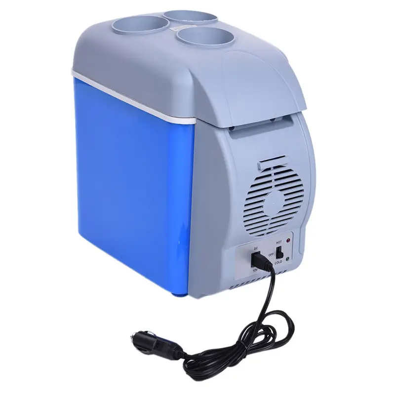 Electric Cooler and Warmer Dual Use Car Refrigerator Portable Mini Fridge 12V DC Power Supply 7.5 Liter / 12 Cans