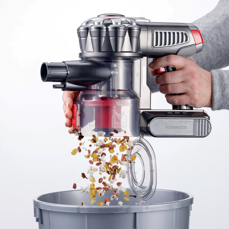 Kenwood Cordless Vacuum Cleaner 2-in-1 Upright Stick Vacuum Cleaner + Handheld Vacuum Cleaner with 22.2V Li-ion Battery 160W Suction Power 45 Minutes Run Time for Multi Surface SVM12.000RD