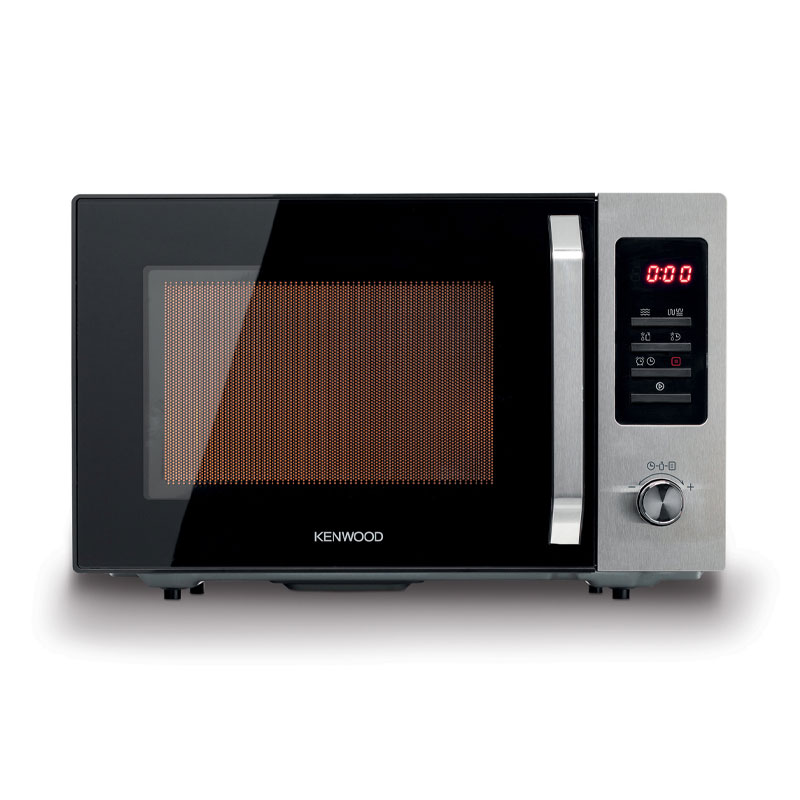 Kenwood 30L Microwave Oven with Grill Digital Display 5 Power Levels Defrost Function Stainless Steel Auto Menu 95 Minutes Timer Clock Function 1000W MWM30.000BK